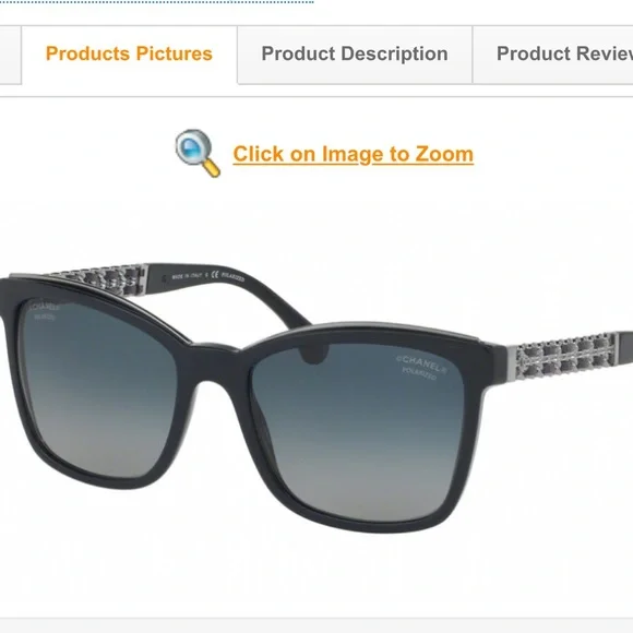 Chanel Polarized Navy Chain Sunglasses! - Picture 12 of 14